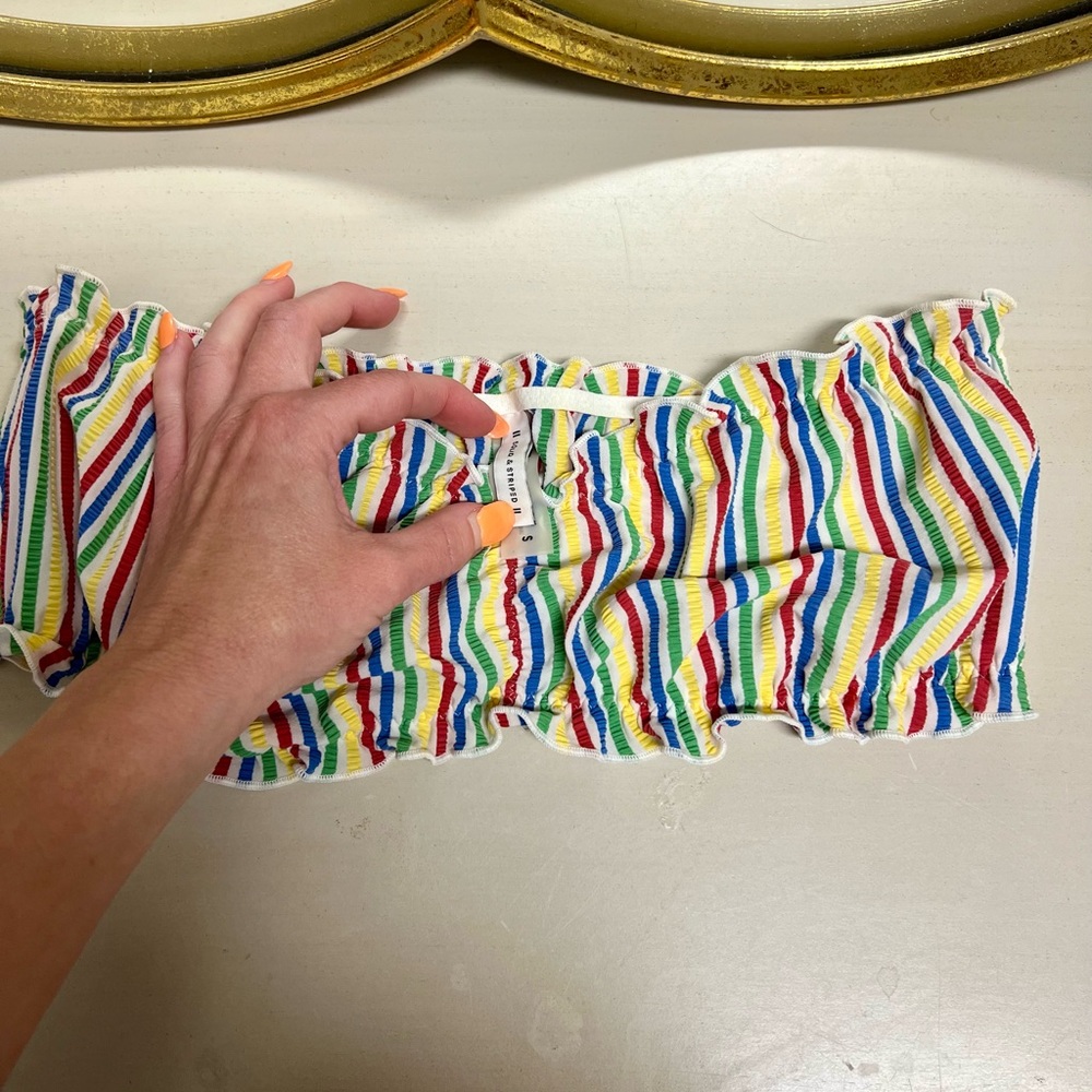 Solid And Striped Rainbow Multicolored Audrey Ban… - image 4